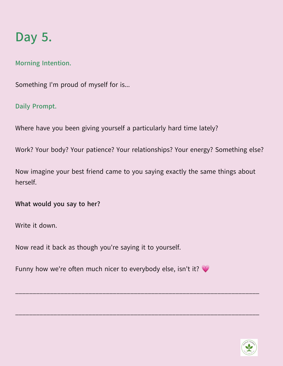 Day 5: a little more kindness to yourself sample page 23